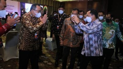 kepengurusan Asosiasi Pemerintah Kabupaten Seluruh Indonesia (APKASI) Masa Bakti 2021-2026, Sabtu (19/6/2021) di Bali Nusa Dua Convention Center, Nusa Dua Badung Bali.