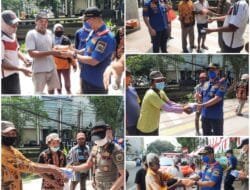 Sat Pol PP dan Damkar  Bagikan Ratusan Nasi Kotak Untuk Masyarakat Kurang Mampu