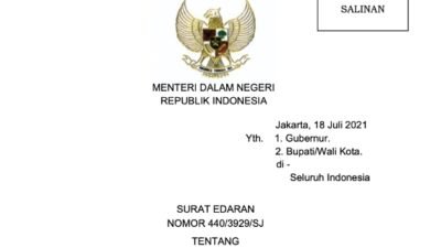 Mendagri Terbitkan Surat Edaran Percepatan PPKM