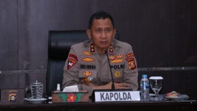 Kapolda Sumsel, Irjen Pol Eko Indra Heri di Gedung Promotor Polda Sumsel, Kamis (5/8/2021).