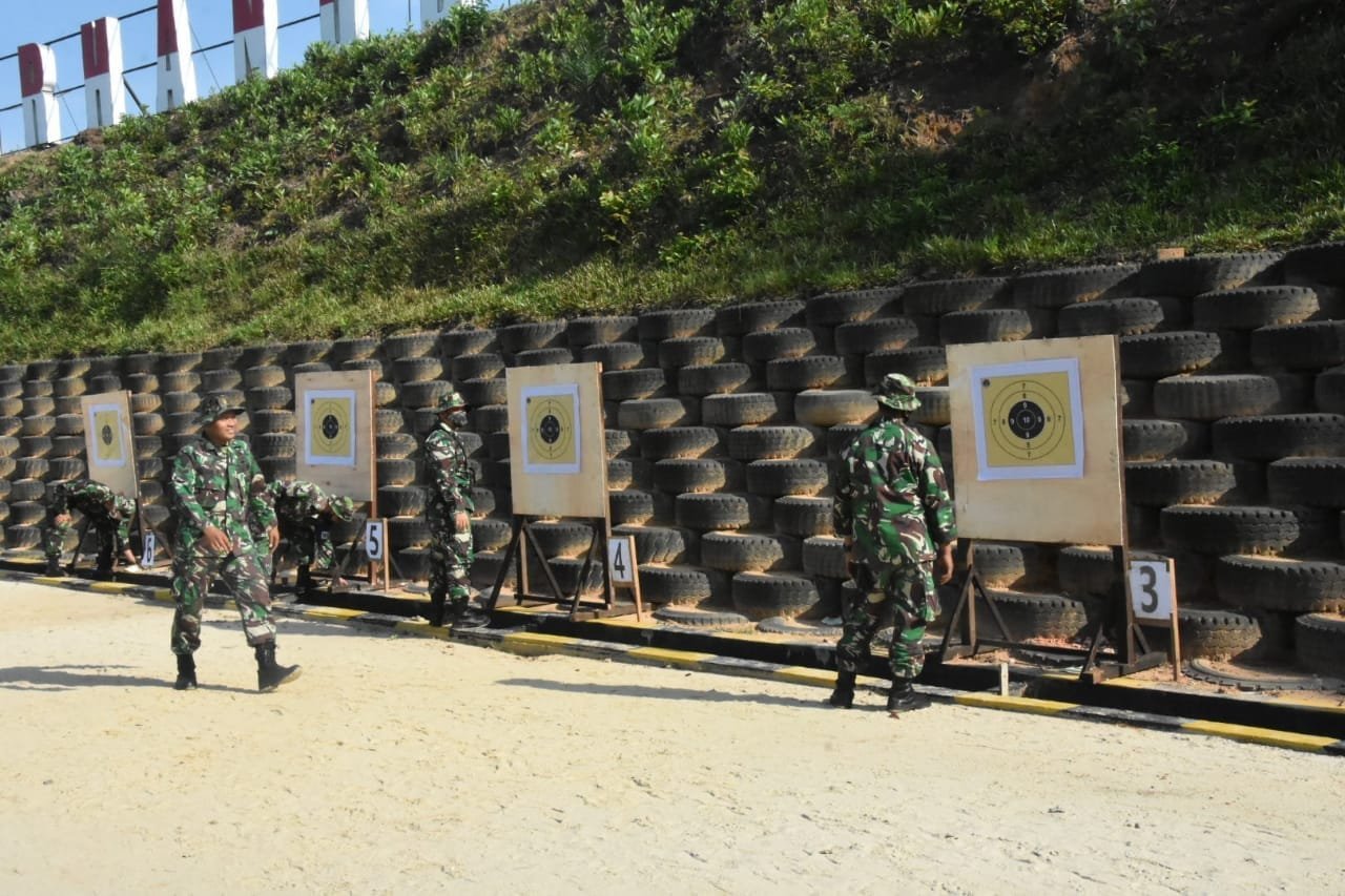 di Lapangan Tembak Yon Arhanudri 12/SBP Km 18 Kelurahan Sukamoro Kecamatan Talang Kelapa Kabupaten Banyuasin Provinsi Sumatera Selatan, Selasa (24/8/2021).