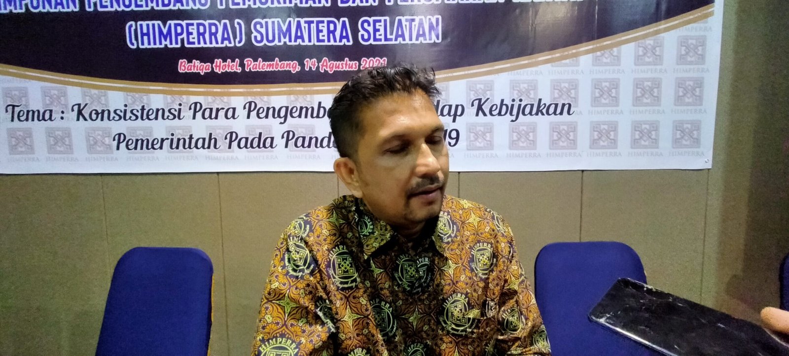 Ketua Dewan Perwakilan Daerah (DPD) Himpunan Pengembang Pemukiman dan Perumahan Rakyat (Himperra) Sumatera Selatan, Andi Darmawan