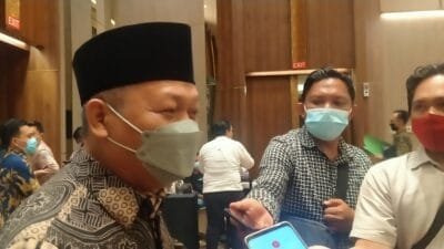 Ketua DPW PKB Sumsel, Ramlan Holdan, acara virtual di Hotel Ecelton, Kamis (26/8)