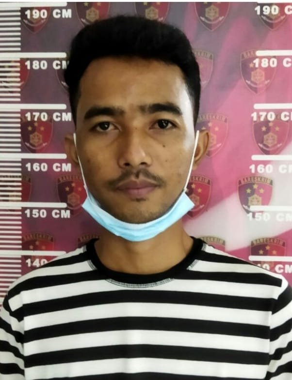 Slamet Imam Sampurna (20) warga Lorong Segaran, Kelurahan Sungai selayur, Kecamatan Kalidoni Palembang