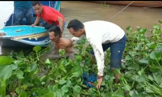 Ditairud Polrestabes Palembang tangkap Bandar sabu perairan Sungai Musi