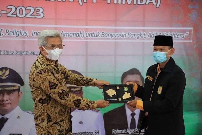 pengukuhan  Pengurus Pusat Himba di Pendopoan Rumah Dinas Bupati Banyuasin, Jum'at (24/9).