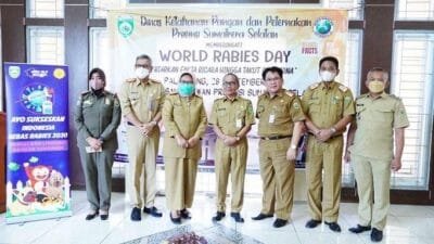 vaksinasi hewan gratis  di Palembang, Selasa (28/)