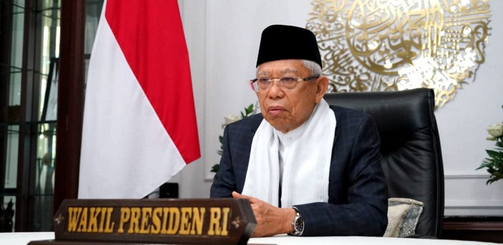 Wakil Presiden (Wapres) Ma'ruf Amin pada  Penganugrahan Penghargaan Paritrana (Paritrana Award) yang diselenggarakan secara daring, Kamis (09/09/2021)