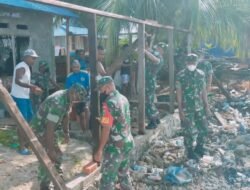 Tumbuhkan Kepedulian Antar Warga, Koramil Sorong Barat Karya Bakti