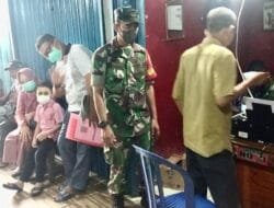 Vaksinasi Koramil 06/Kamboja-RS AK Gani Sasar Pedagang Pasar Km5