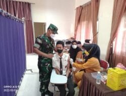 Koramil 06/Kamboja Serbuan Vaksinasi di SMAN 3