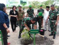 Gerakan Menanam 1000 Pohon, Yonif 147/KGJ Lakukan di Satuan