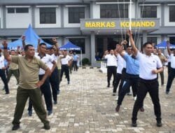 Danrem 043/Gatam Olahraga Bersama TNI-Polri