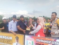 Caleg PKN, Fitra Jaya Purnama, Support Turnamen Piala Bergilir Kades Kenten Laut