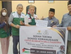 Ponjen Amal Bina Insani Salurkan Kemanusiaan Muslim Palestina Melalui Baznas Palembang