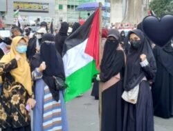 Ribuan Umat Muslim Palembang Turun ke Jalan Aksi Solidaritas Membela Palestina