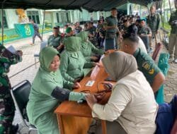 Sambut Hari Juang Kartika Ke-78, 250 Personil TNI-POLRI Lakukan Donor Darah 