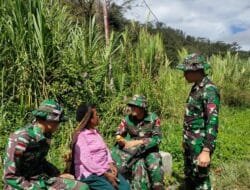 Satgas Yonif 200/BN Terjunkan Tim Kesehatan Ke Kampung Anjelma