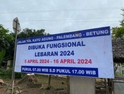 Jelang Lebaran 2024, Tol Palembang – Betung Belum Kelar, Pemudik Disarankan Jalintim