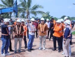 Pj Gubernur Sumsel Tinjau Pembangunan Proyek Strategis Nasional Kereta Api Logistik Lahat-Kertapati