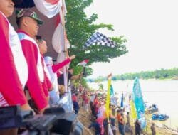Perayaan HUT RI ke-79 di Muba Dimeriahkan dengan Lomba Balap Perahu Ketek, 66 Peserta Berebut Tropi