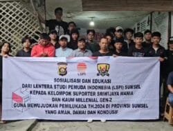 LSPI Sumsel Edukasi Suporter Sriwijaya FC untuk Sukseskan Pemilu 2024 Aman dan Damai