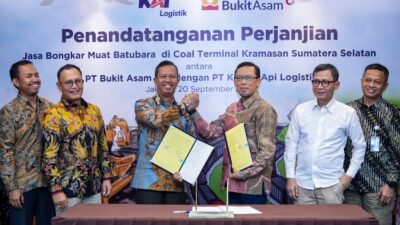 Bukit Asam (PTBA) dan KAI Logistik Teken Kerja Sama Jasa Bongkar Muat Batu Bara