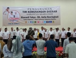 Paslon 03, MATAHATI Lantik Relawan TKD Muara Enim 