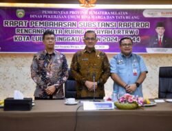 Sekda Sumsel Hadiri Pembahasan Raperda RTRW Kota Lubuk Linggau 2024-2044