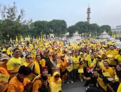 Pecahkan Rekor Muri, Partai Golkar Gelar Senam Sehat Serentak 