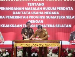 Gubernur Sumsel dan Kajati Teken Kesepakatan Penanganan Hukum Perdata dan TUN