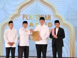 Pj Gubernur Sumsel Dampingi Menag RI Resmikan Masjid Al-Abduh di Palembang