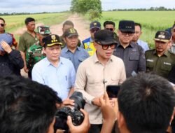 Wamendagri Tinjau Irigasi dan Lahan Pertanian di Tanjung Lago, Banyuasin 