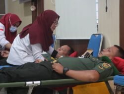 Peringatan HUT Persit Ke-79, Kodim 0401 Muba Adakan Kegiatan Donor Darah