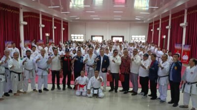 Dihadiri Ketum FORKI Sumsel, Ujian Sabuk Hitam Lemkari Nasional Digelar di Palembang