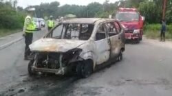 Mobil Terbakar di Jalan Indralaya-Palembang, Diduga Angkut BBM Ilegal