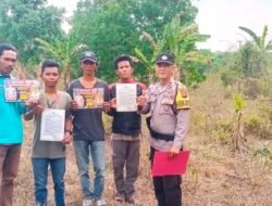 Bhabinkamtibmas Jadi Penggerak Kesadaran Warga Desa Rambutan Cegah Karhutla