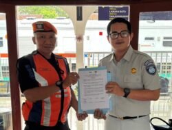 Jasa Raharja Baturaja dan PT KAI Wilayah D Peninjauan Jalin Komitmen Bersama, Taat Pajak Kendaraan dan Keselamatan Lalu-Lintas