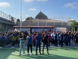Kanwil Ditjenpas Resmikan Lapangan Voli Rutan Kelas 1 Palembang Lewat Pertandingan Persahabatan Pegawai Pemasyarakatan