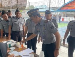Rutan Palembang Intensifkan Pencegahan Narkoba Lewat Tes Urine Mendadak