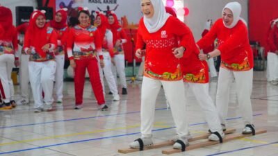 Feby Deru dan Persit KCK Kompak Meriahkan Lomba HUT ke-80 RI di Jasdam Sriwijaya