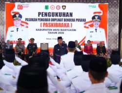 Bupati Muba Kukuhkan 75 Anggota Paskibraka Siap Kibarkan Merah Putih di HUT ke-80 RI