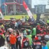Solidaritas Ojol Sumsel Tersalur Lewat Aksi Damai di Mapolda