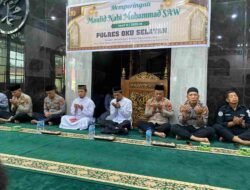 Polres OKU Selatan Peringati Maulid Nabi, Anggota Diajak Teladani Sifat Rasulullah