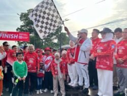 Ribuan Warga Meriahkan Jalan Sehat HUT ke-80 RI di Banyuasin