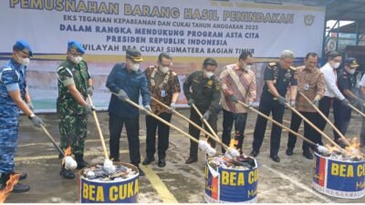 Bea Cukai Sumbagtim Musnahkan Rokok Ilegal Rp45,8 Miliar, Sekda Sumsel Tegaskan Dukungan Penuh