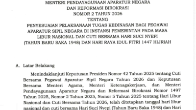 Menteri PANRB Terbitkan Aturan WFA bagi ASN Saat Libur Nyepi dan Idulfitri 2026