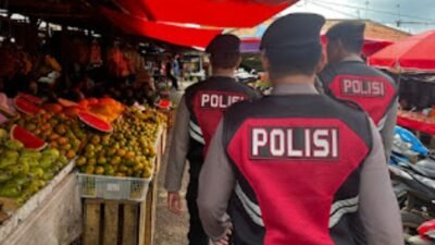 Samapta Polres Banyuasin Hadir di Pasar, Perkuat Rasa Aman Warga