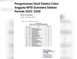 Seleksi KPID Sumsel 2025–2028: Timsel Umumkan Nama-Nama yang Lulus Uji Kompetensi