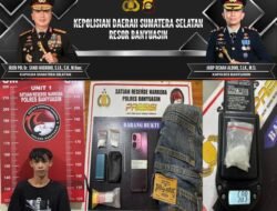 Satu Hari Dua Pengungkapan, Satresnarkoba Banyuasin Sita Delapan Paket Sabu